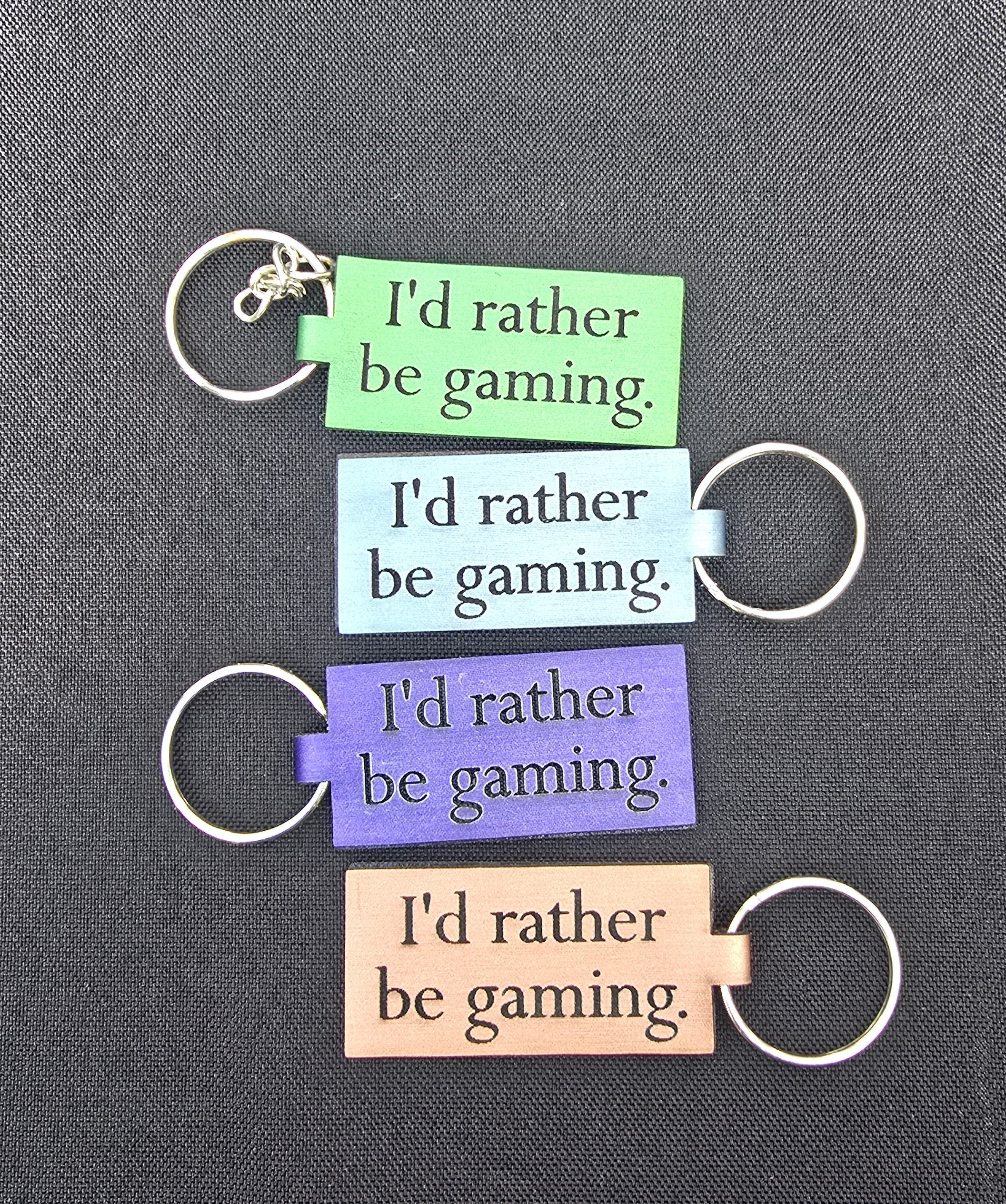 I'd Rather be Gaming keychain