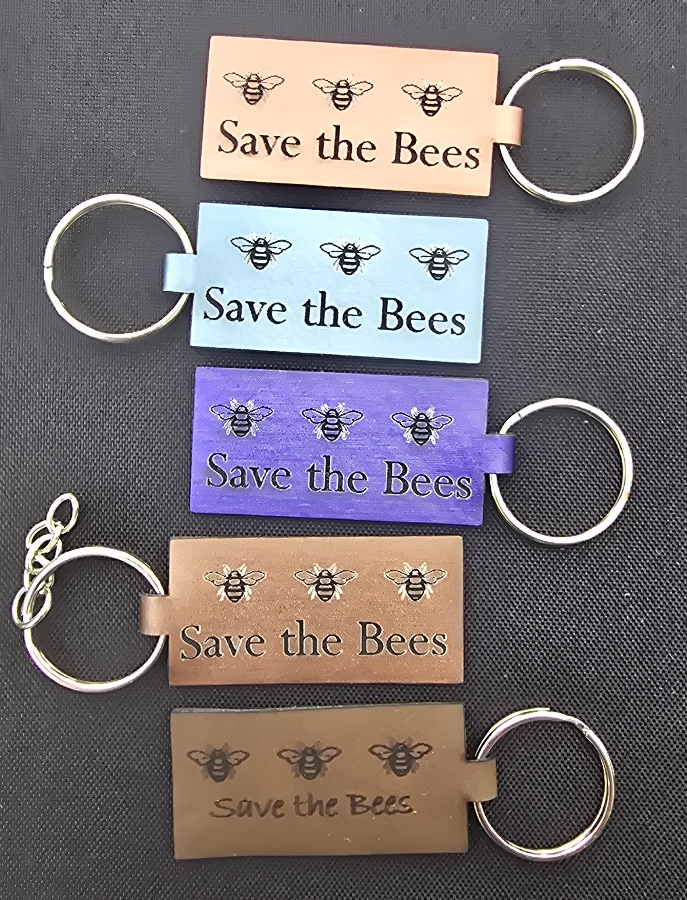Save the Bees keychain