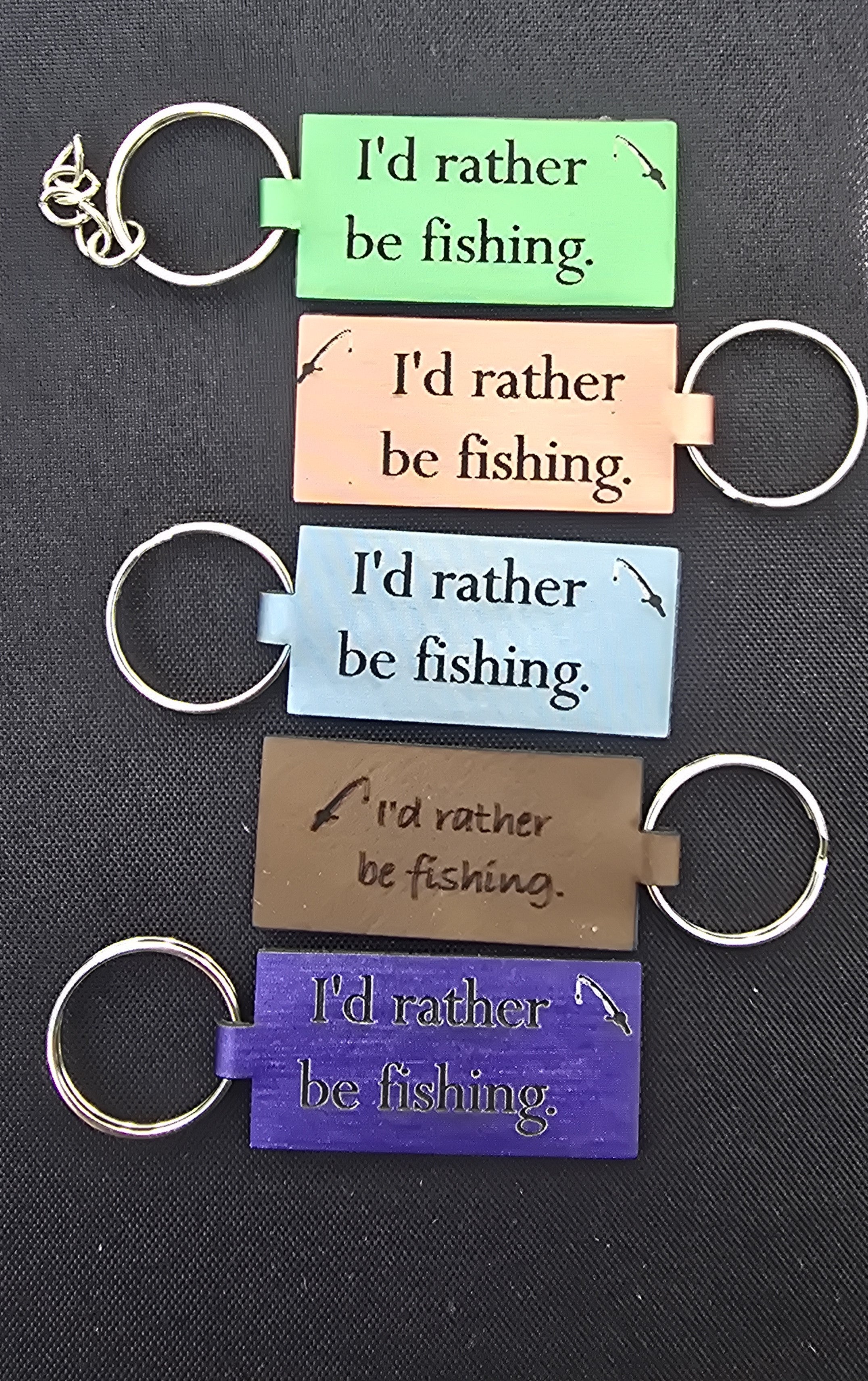 I'd Rather be Fishing keychain