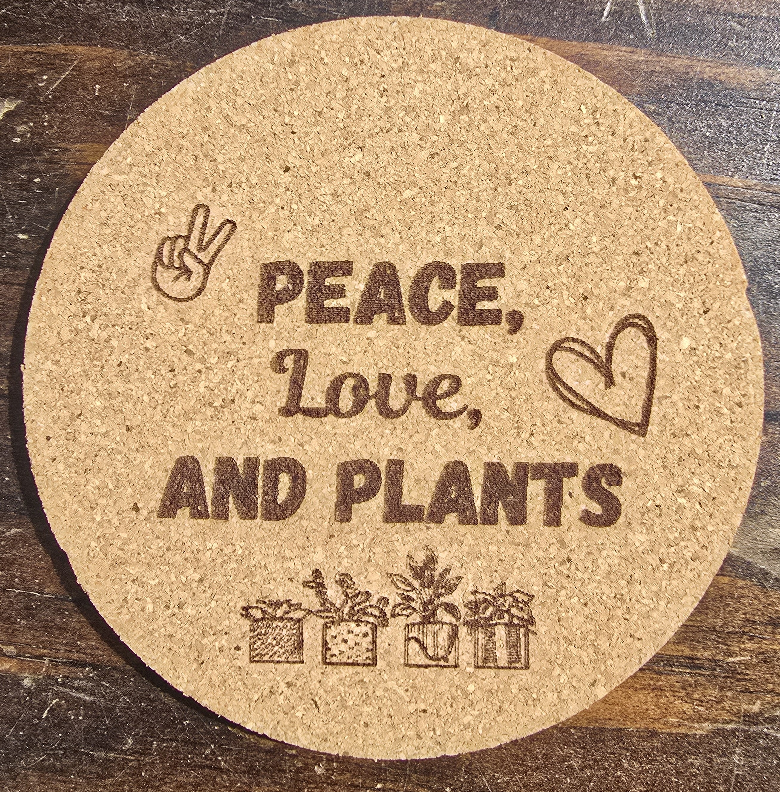 Peace, Love coasters
